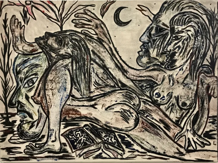 DANIEL GIBSON Pathfinders, 2017 Oil, charcoal, sumi ink on canvas 30 x 40 inches