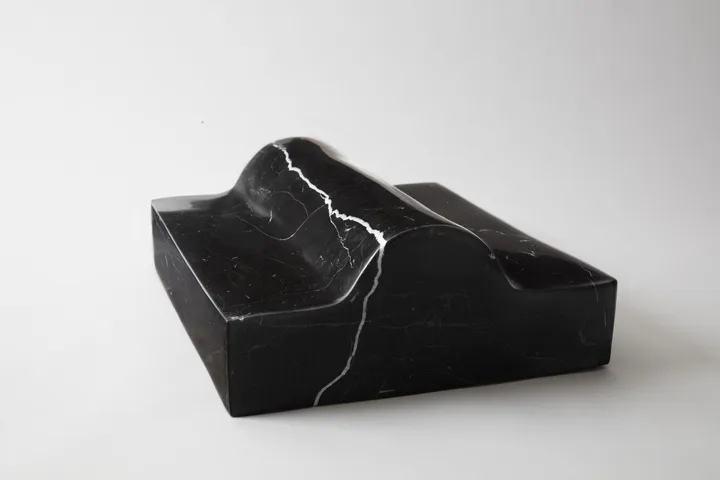 DANIEL MCKEE It’s Not Enough To Just Bury It, 2017 Marble (Nero Marquina) 12.5 x 15 inches
