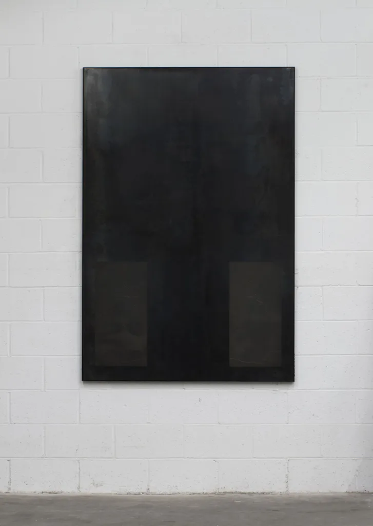 A small panel black steel plate