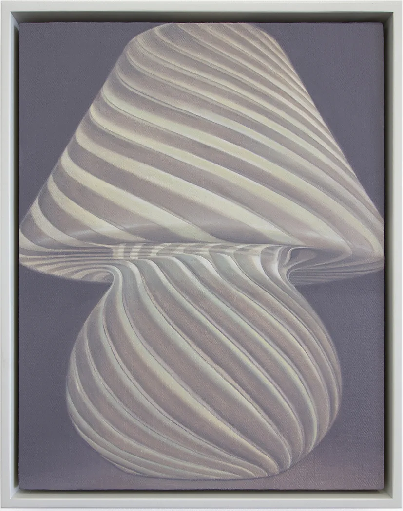 Murano Mushroom Lamp (Conditioned Fear Generalization) by Jake Kean Mayman, Oil on linen, 18 x 14 in
