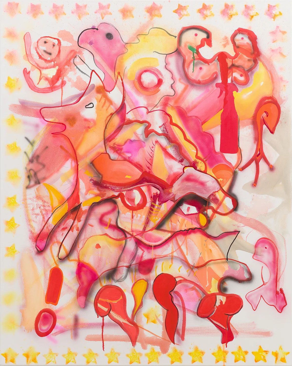 Hoof Mud by Rives Granade, acrylic gouache, acrylic, and oil on canvas, 60 x 48 inches