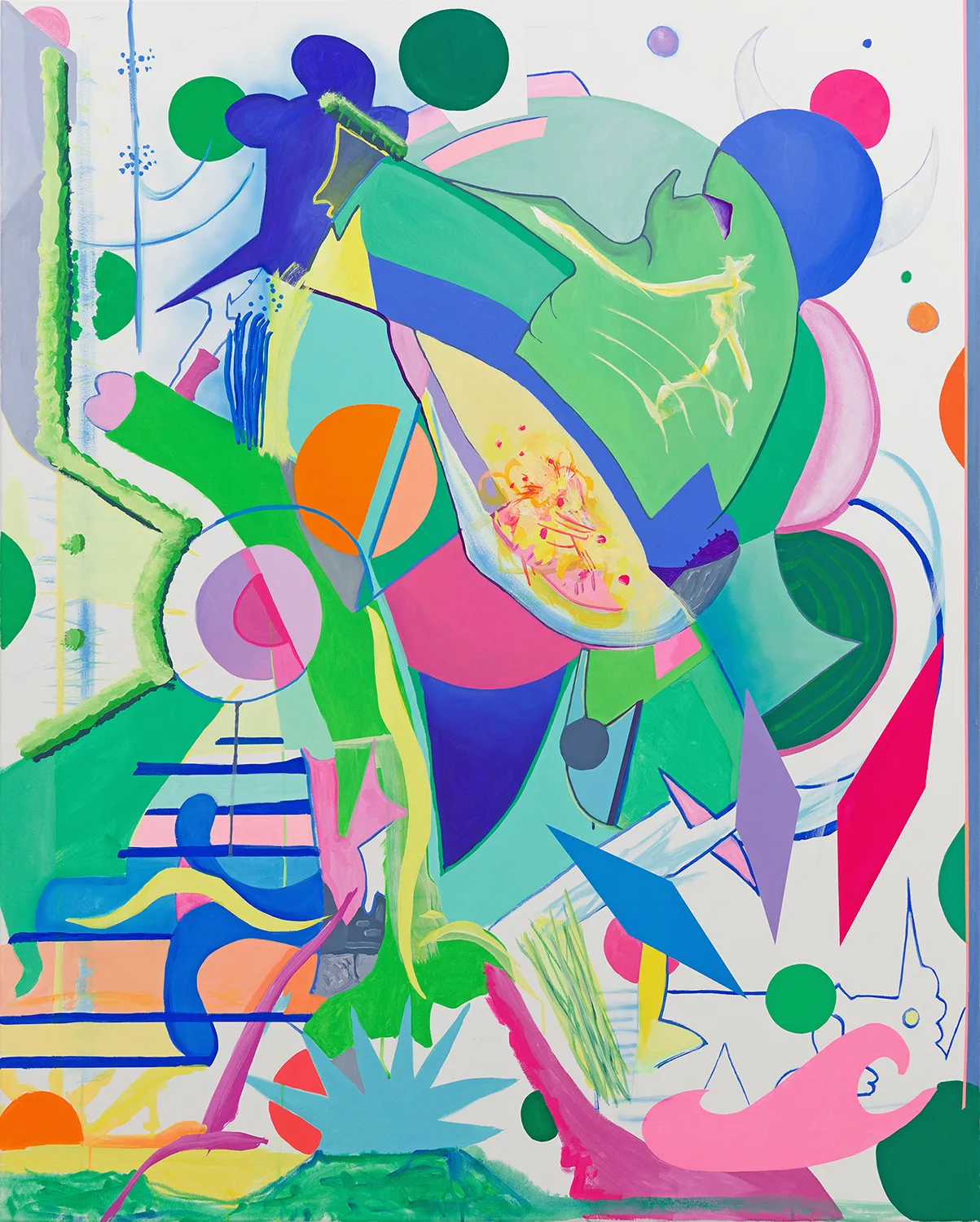 Teat's Tears by Rives Granade, acrylic gouache, acrylic, and oil on canvas, 60 x 48 inches