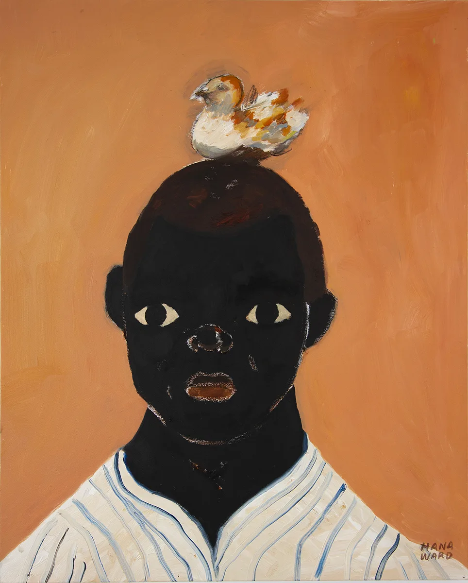 birds of a feather by Hana Ward, oil on canvas, 20 x 20 inches