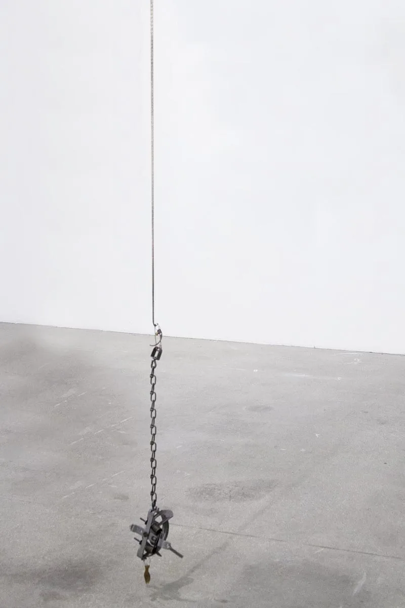 Zoe Koke Nerve, 2020 floor to ceiling chain and trap with charms