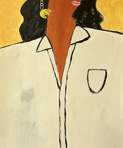 Lilian Martinez A Very Comfortable Woman, 2016 acrylic on paper 17 x 14 inches