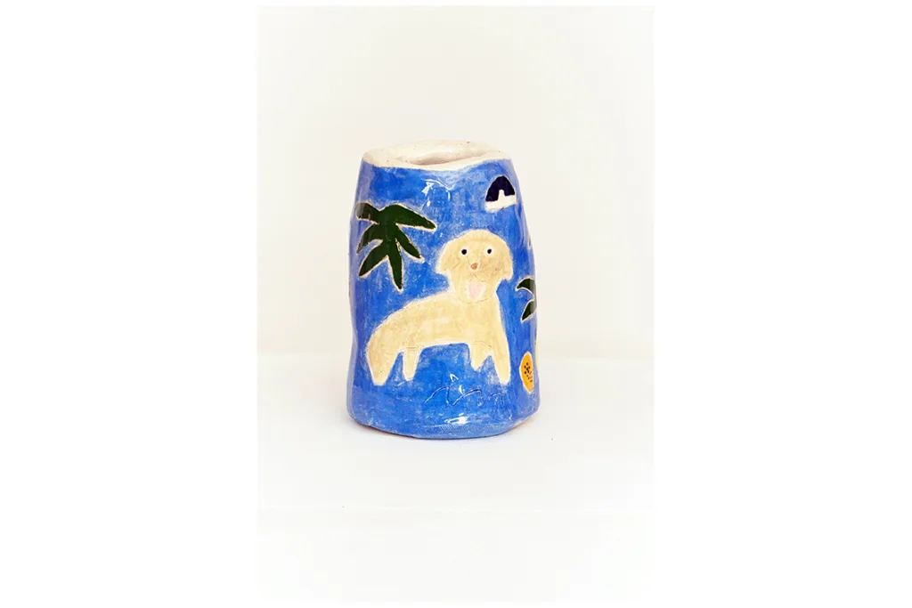Lilian Martinez Bart Dog Vase, 2016 ceramic 5 x 4 x 4 inches