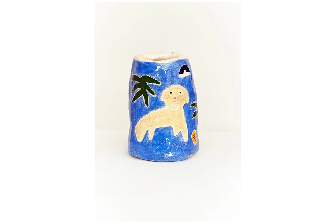 Lilian Martinez Bart Dog Vase, 2016 ceramic 5 x 4 x 4 inches