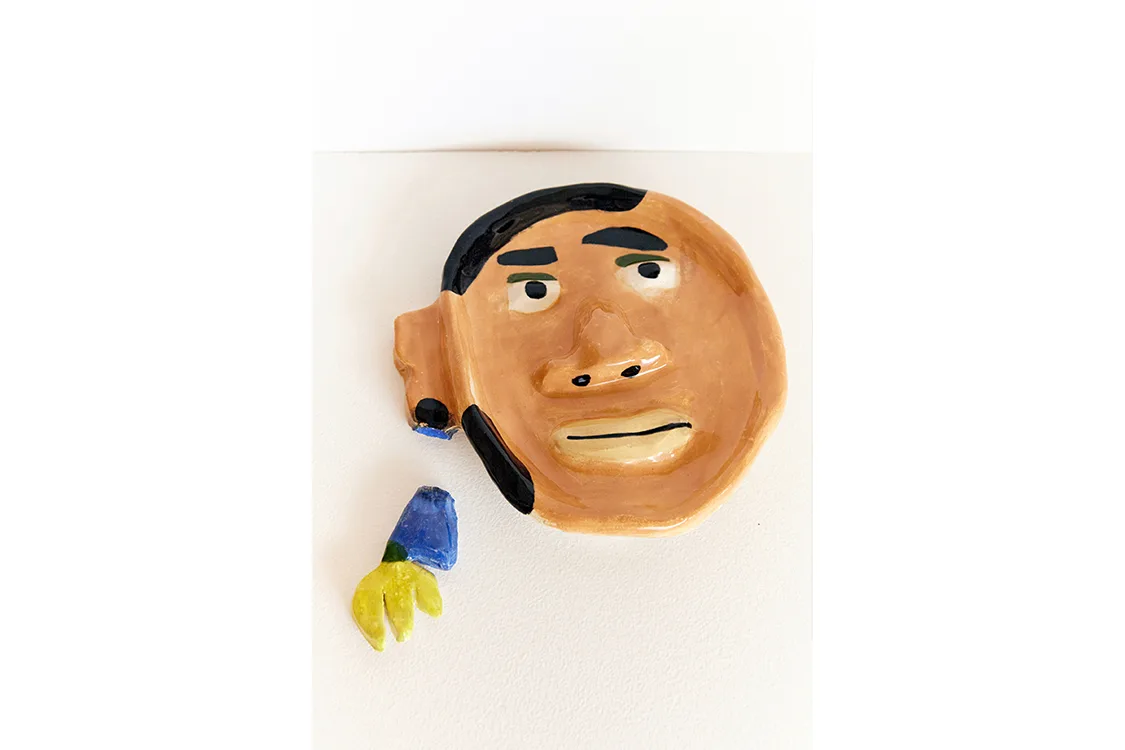 Lilian Martinez Banana Earring, 2016 ceramic 7 x 6 x 1 inches