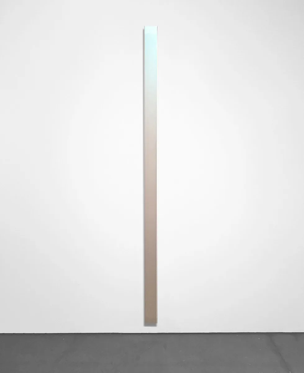 Ron Cooper Searching For Blues (#12), 2017 Acrylic Lacquer on Plexiglass 84 x 3.65 x 3.65 in