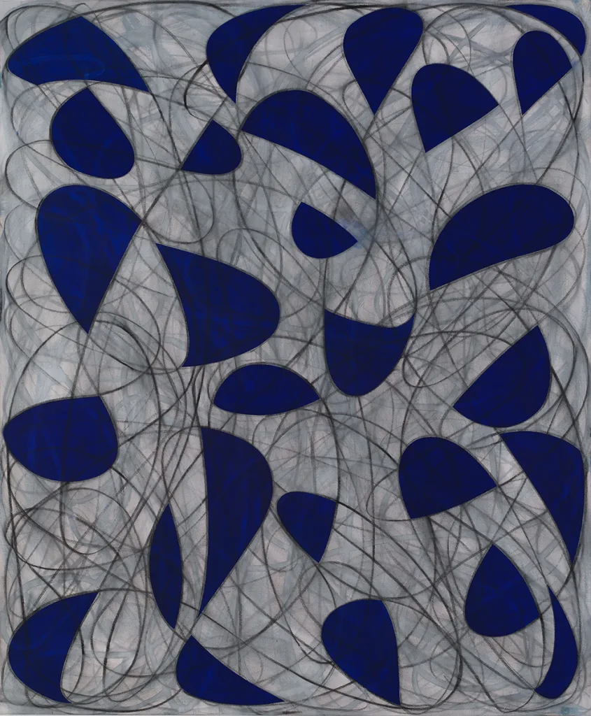 Charles Arnoldi Species, 2017 Charcoal and acrylic on canvas 81 x 67 in