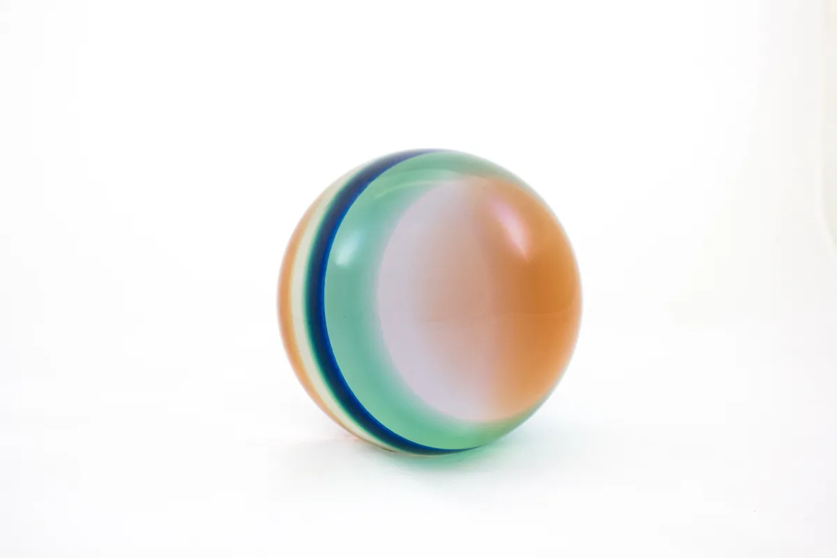 Helen Pashgian Untitled (Sphere), 2018 Cast epoxy 7 in (diameter)