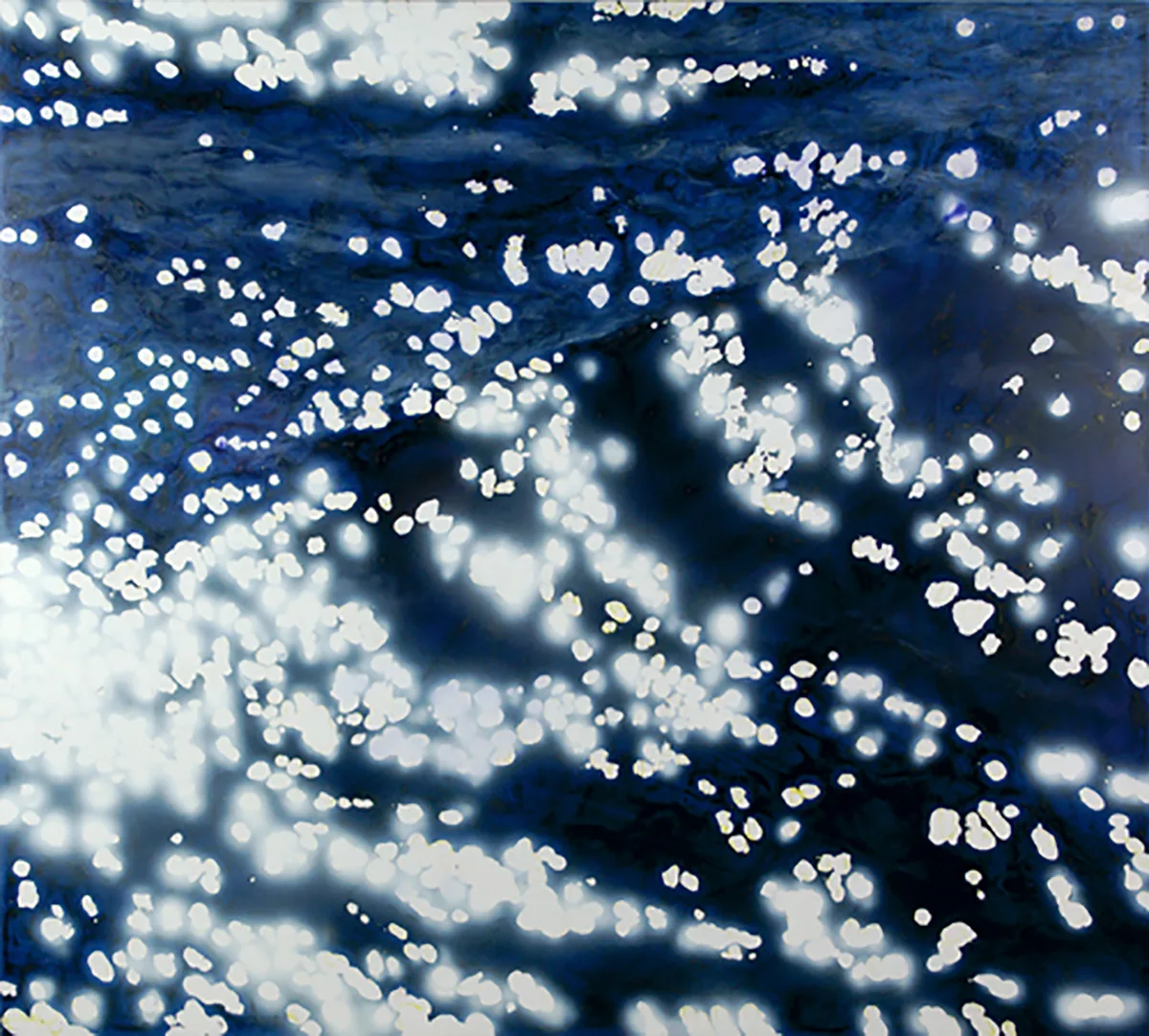 Peter Alexander Wave, 2003 Acrylic and oil on canvas 48 x 53 in