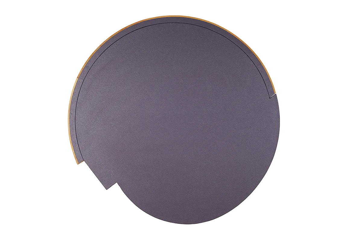 Tony DeLap Mysterioso II, 1979 Acrylic on canvas and wood 39 in (diameter)