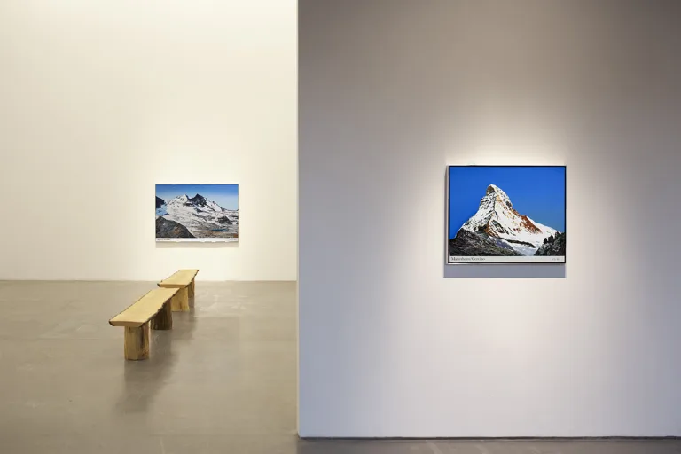 Installation image of Rob Reynolds Most Painted Mountain at Ochi Gallery, Ketchum, ID, 2016
