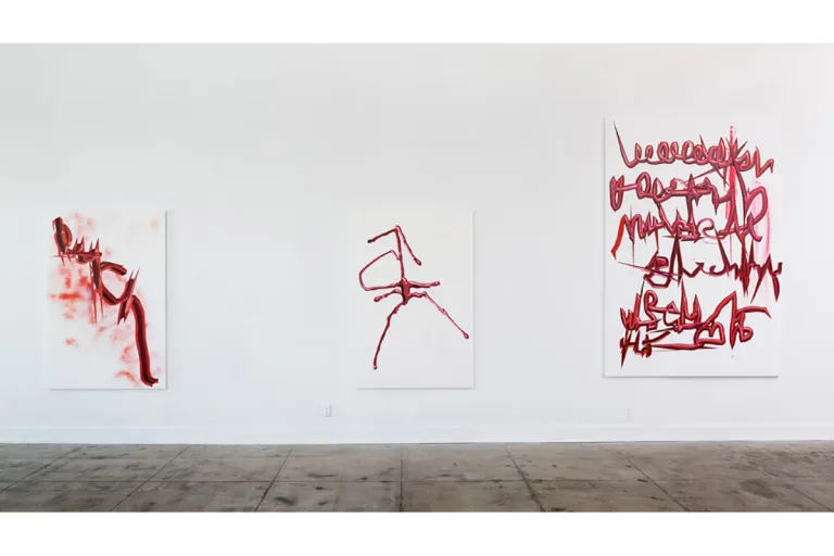 Installation image of Rives Granade Red Poem at Ochi Projects, Los Angeles, 2015
