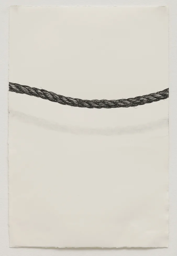 CLAUDIA PARDUCCI, Rope Drawing Day 8, 2018 Pencil and charcoal on paper, 22 x 15 inches