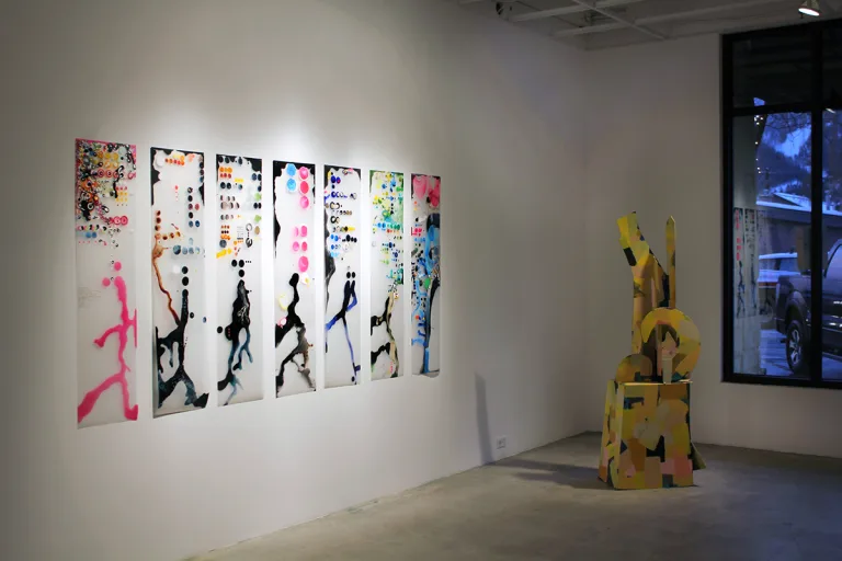 Installation image of Nellie King Solomon and Molly Larkey at Ochi Gallery, Ketchum, Idaho, 2012