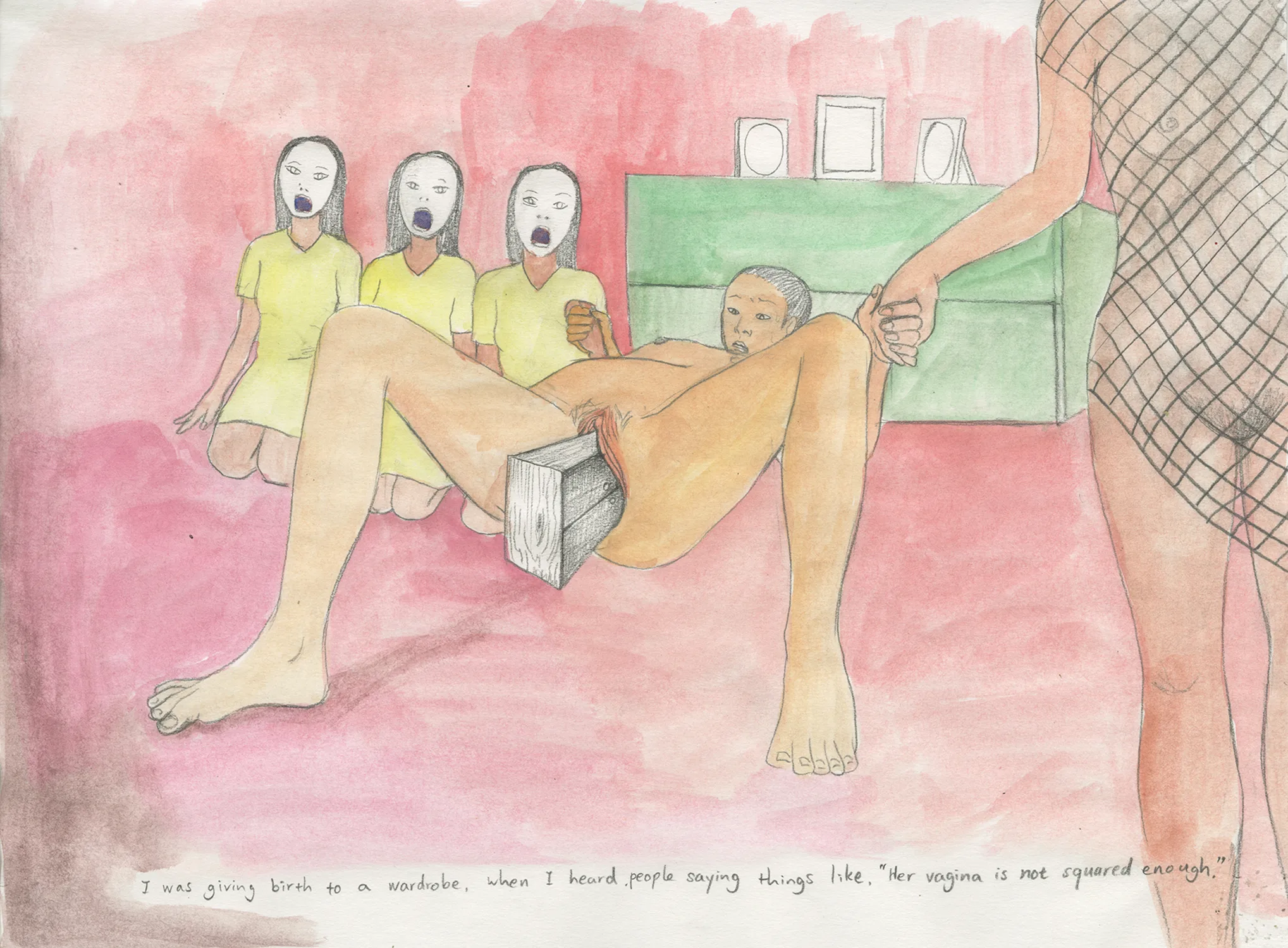 Choir, 2016 by Young Joo Lee, Watercolor on paper 9 x 12 inches