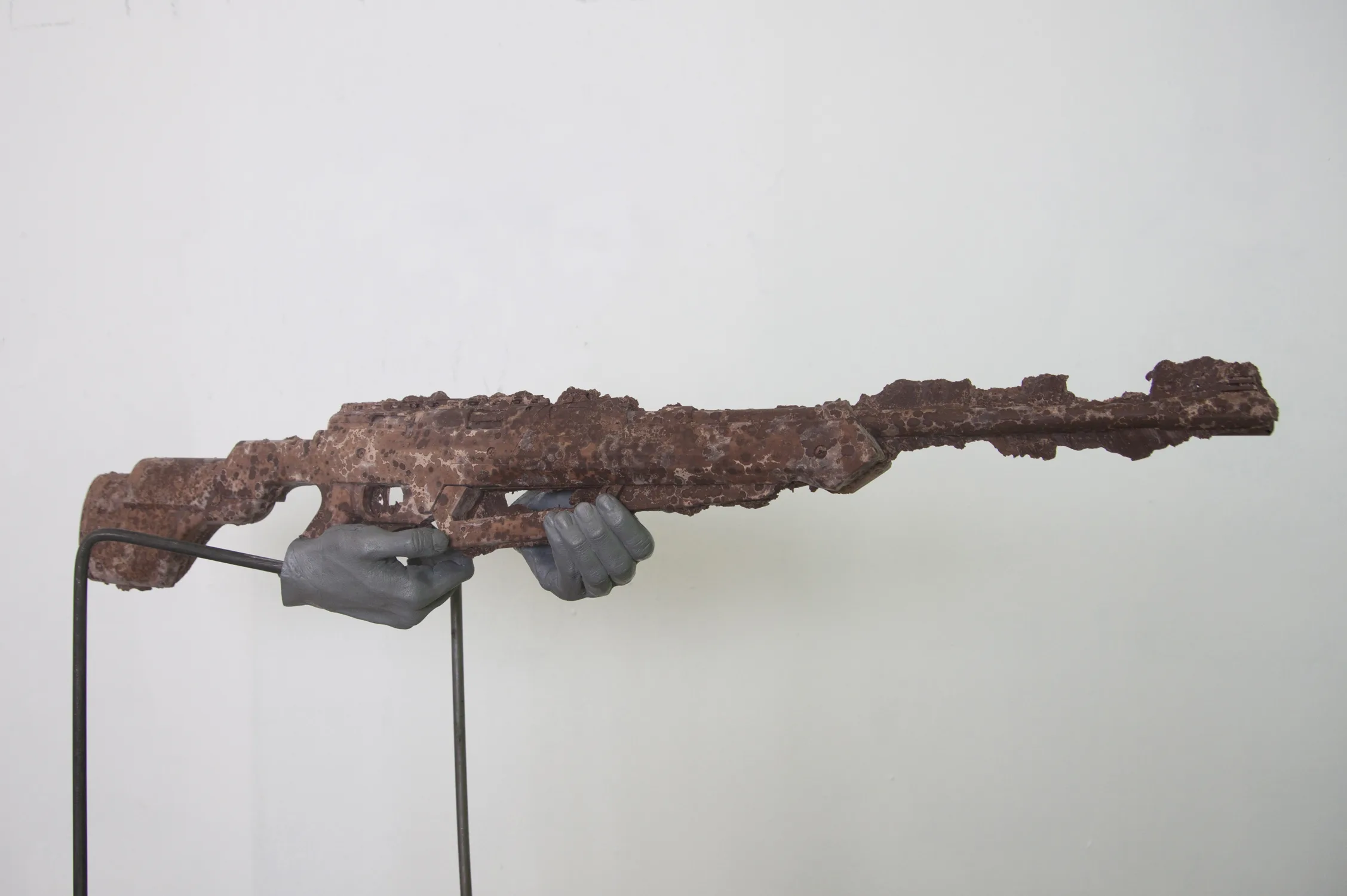 Melting Point, 2018 by Young Joo Lee, Chocolate, steel, aluminum, resin 40 x 46 x 24 inches