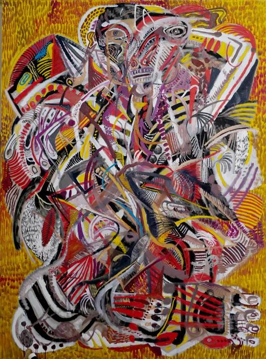 Stone Age Megalith. Change as Constant 2017 oil on linen 96 x 72 inches