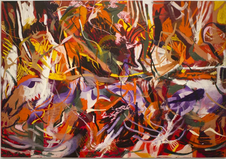 An entry into the fourth dimension, 2017 by Zio Ziegler oil on canvas 84 x 120 inches