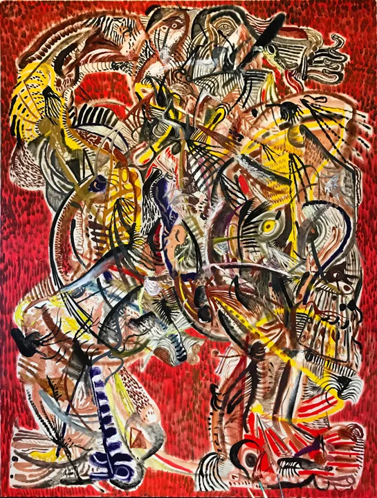 Megalithic Figure. The unknown abounds., 2017 by Zio Ziegleroil on canvas 96 x 72 inches