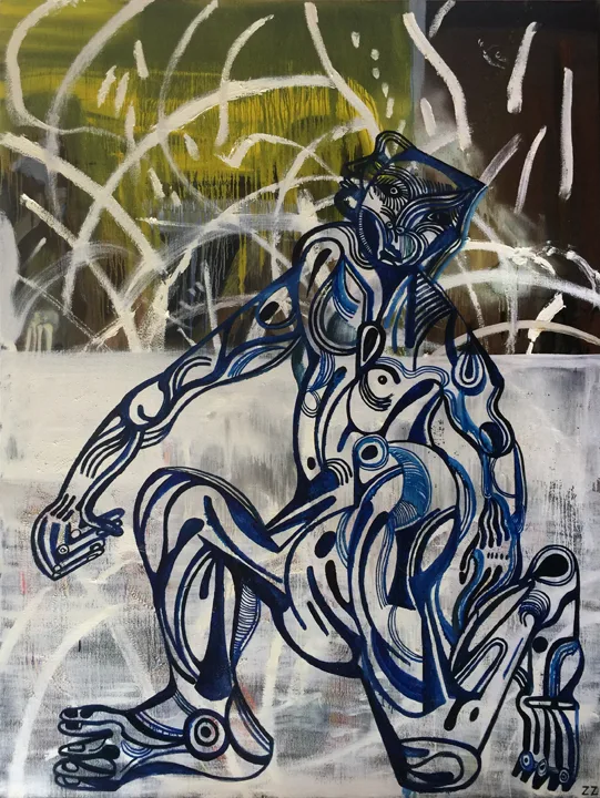 Zio Ziegler The Image & its Own Obliteration , 2015 Oil on linen 96 x 72 inches