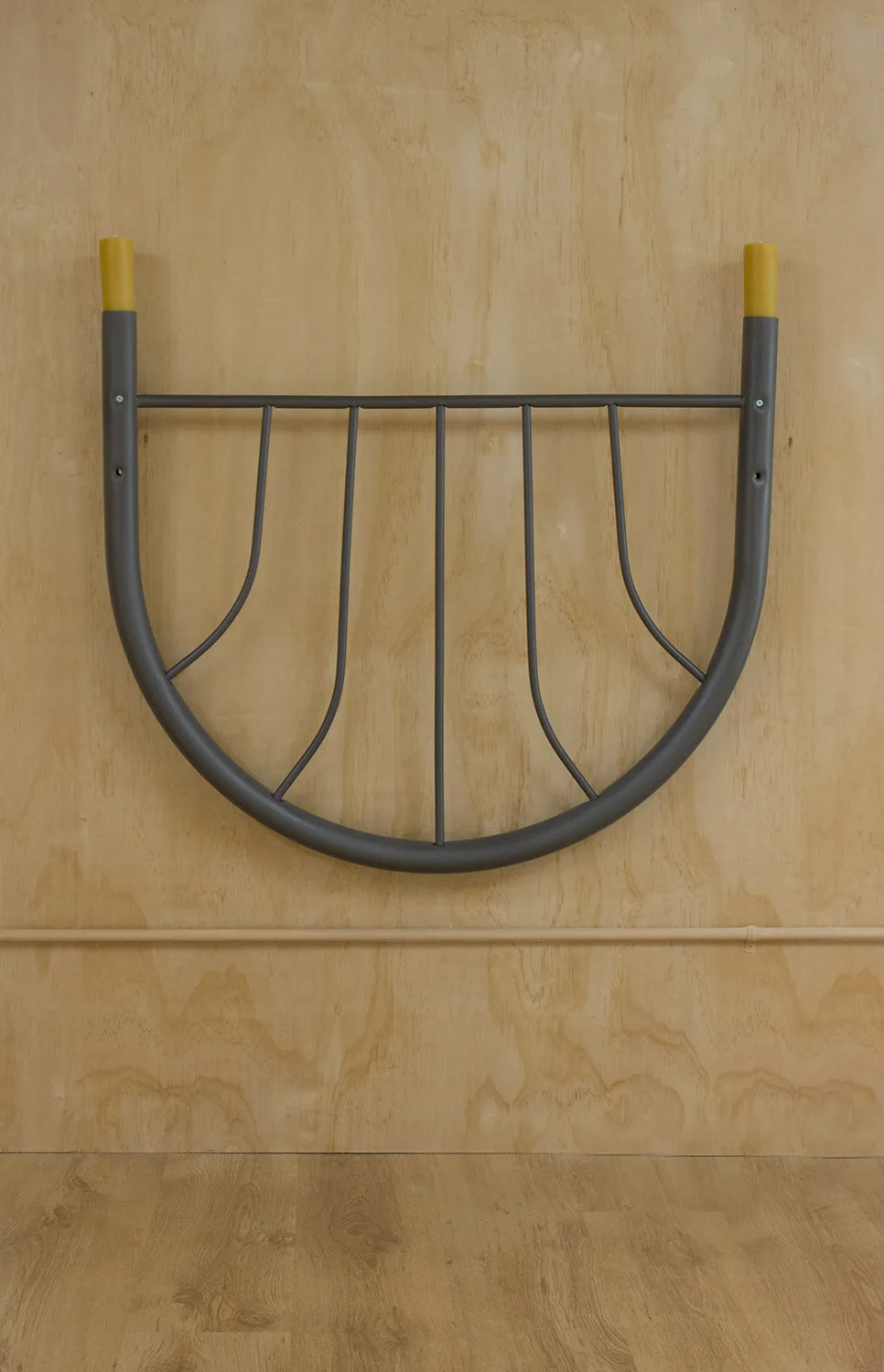 First Time, 2017 Found bed frame, sandblasted, coated; beeswax candles 32 x 37 x 3.5 inches