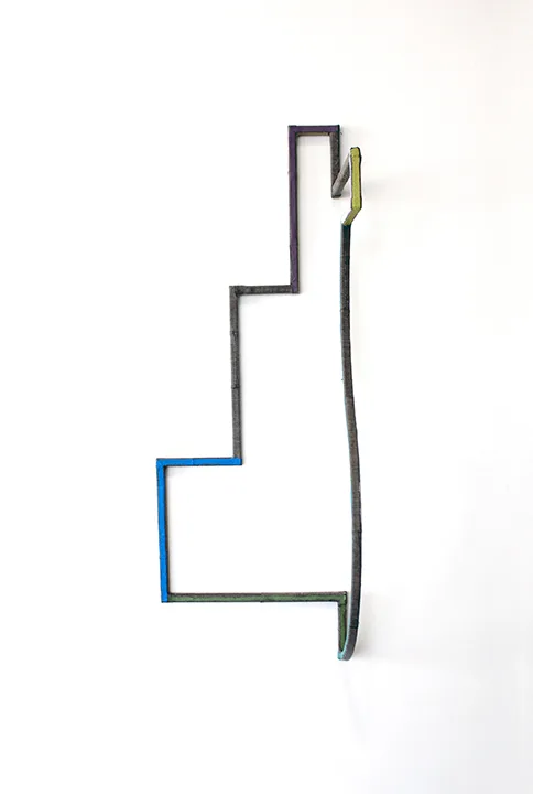 Molly Larkey Vessel 2, 2016 Steel wrapped with linen, paint 35.5 x 12.5 x 10.25 inches