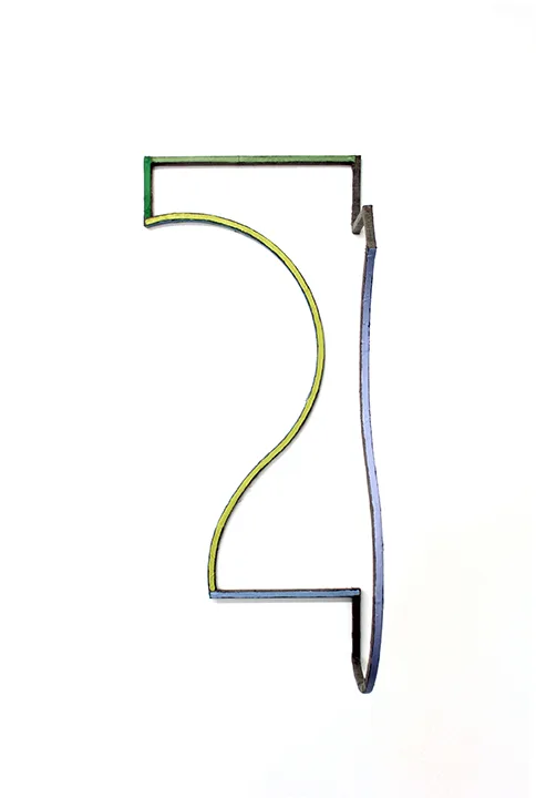 Molly Larkey Vessel 4, 2016 Steel wrapped with linen, paint 35.5 x 12.5 x 10.25 inches