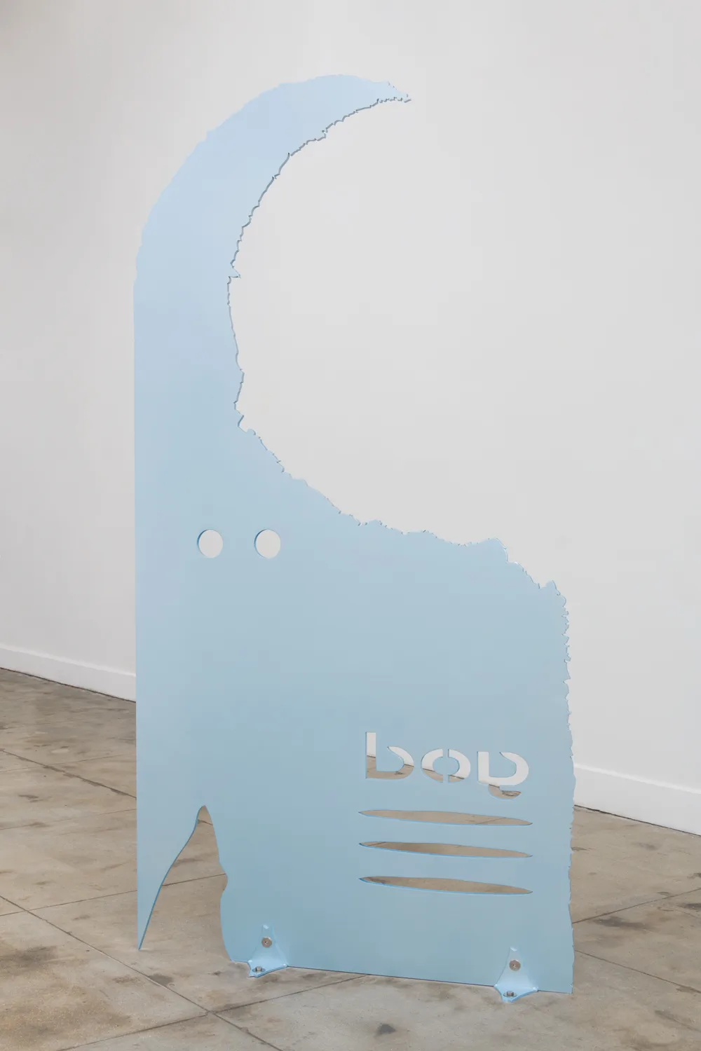 Rives Granade Boy God, 2017 aluminum, steel, auto paint, clear coat, stainless steel hardware 84 x 43 x .75 inches