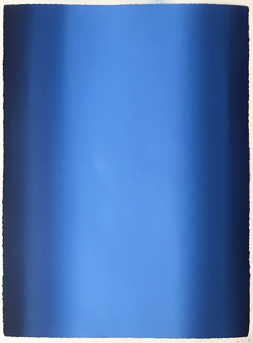 Depths 3 by Ruth Pastine, oil on paper, 30 x 22 inches