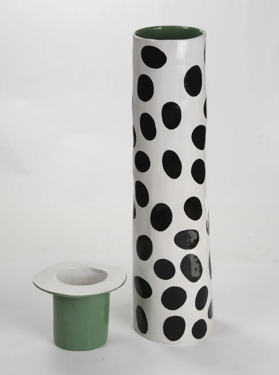 Dalmatian Urn, 2017 by Lorien Stern, Ceramic 28 x 6 x 6.25 inches