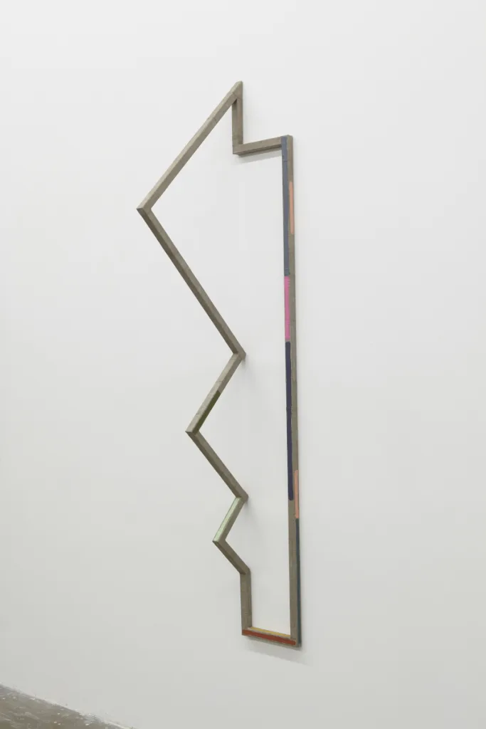 Molly Larkey The Not Yet (Signal 9), 2015 Steel wrapped with linen, paint 72 x 18.5 x 9.25 inches