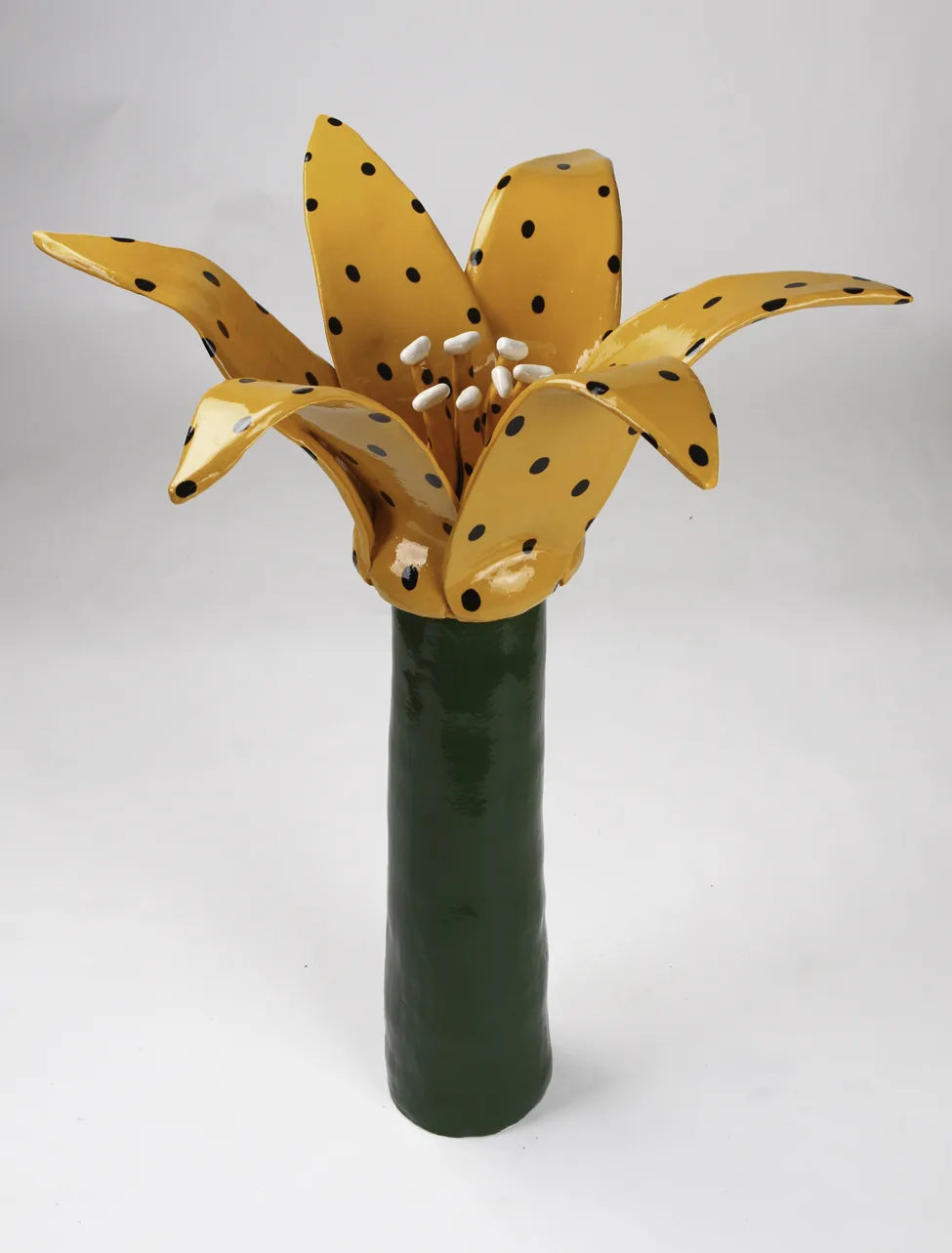 Orange Flower, 2017 by Lorien Stern, Ceramic 30 x 23 x 22.5 inches