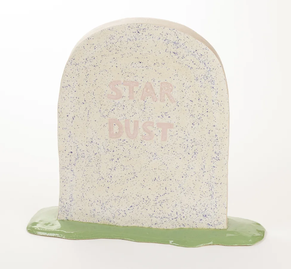 Stardust Tombstone, 2017 by Lorien Stern, Ceramic 18 x 21 x 3 inches (approx.)
