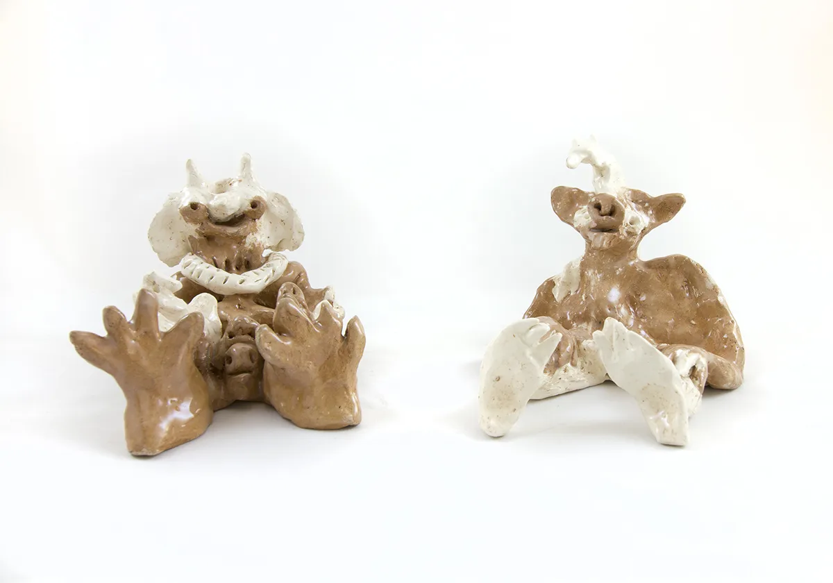 Arma and Schoobz by Lydia Maria Pfeffer, ceramic