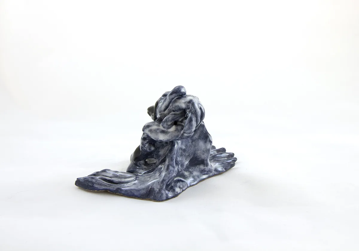 Mama Bird Aubrey, 2019 by Lydia Maria Pfeffer Ceramic, 4.5 x 6.5 x 3.5 inches