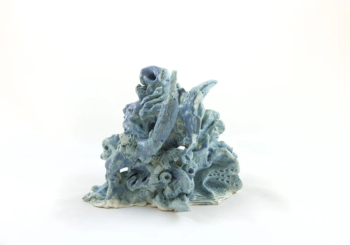 Lydia Maria Pfeffer Tails and Bones, 2019 by Lydia Maria Pfeffer, Ceramic, 5 x 5 x 6 inches