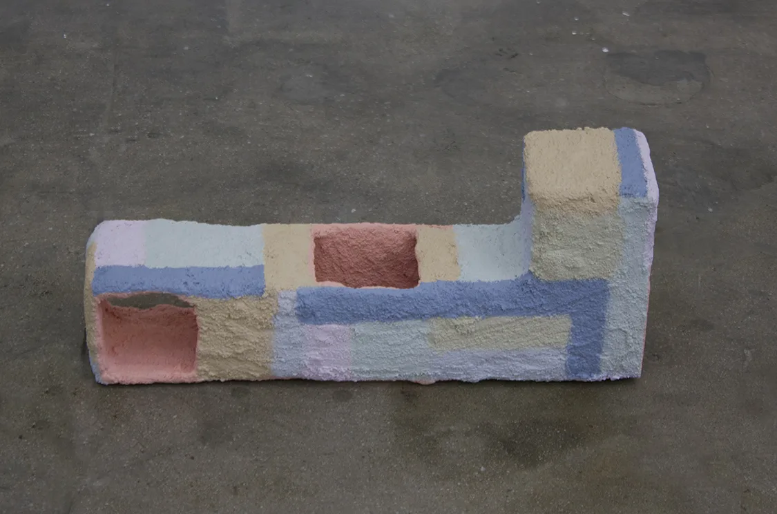 Beginn-ers 7, 2017 by Molly Larkey8.75 x 20 x 4.5 inches steel, stucco, paint