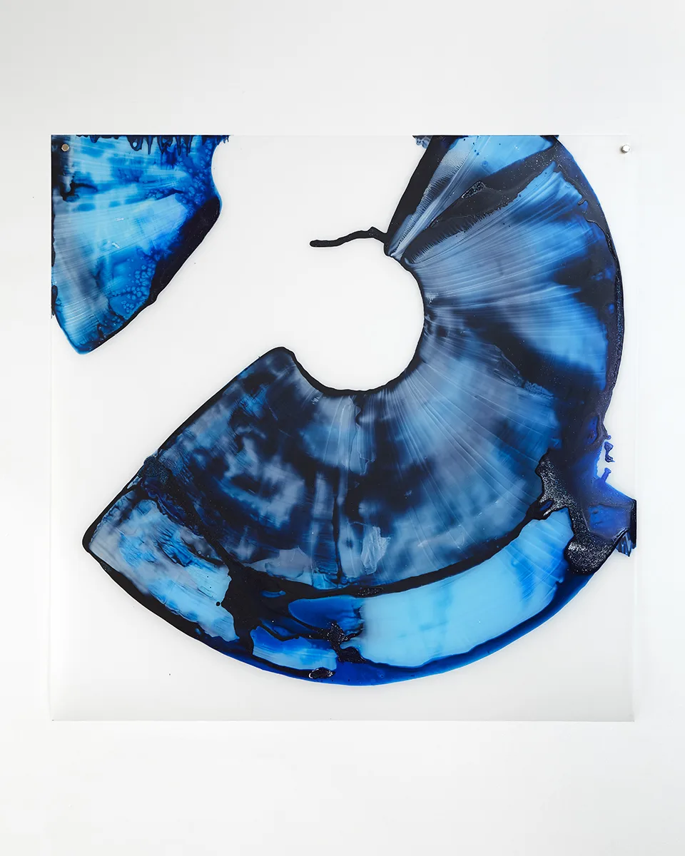 Nellie King Solomon Untitled, 2015 acrylic, crystalina, soda ash on mylar 42 x 42 inches