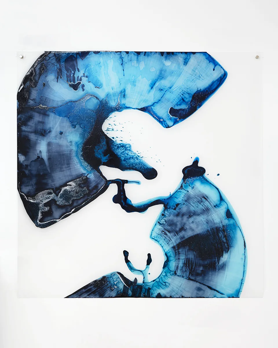 Nellie King Solomon Untitled, 2015 acrylic, crystalina, soda ash on mylar 42 x 42 inches