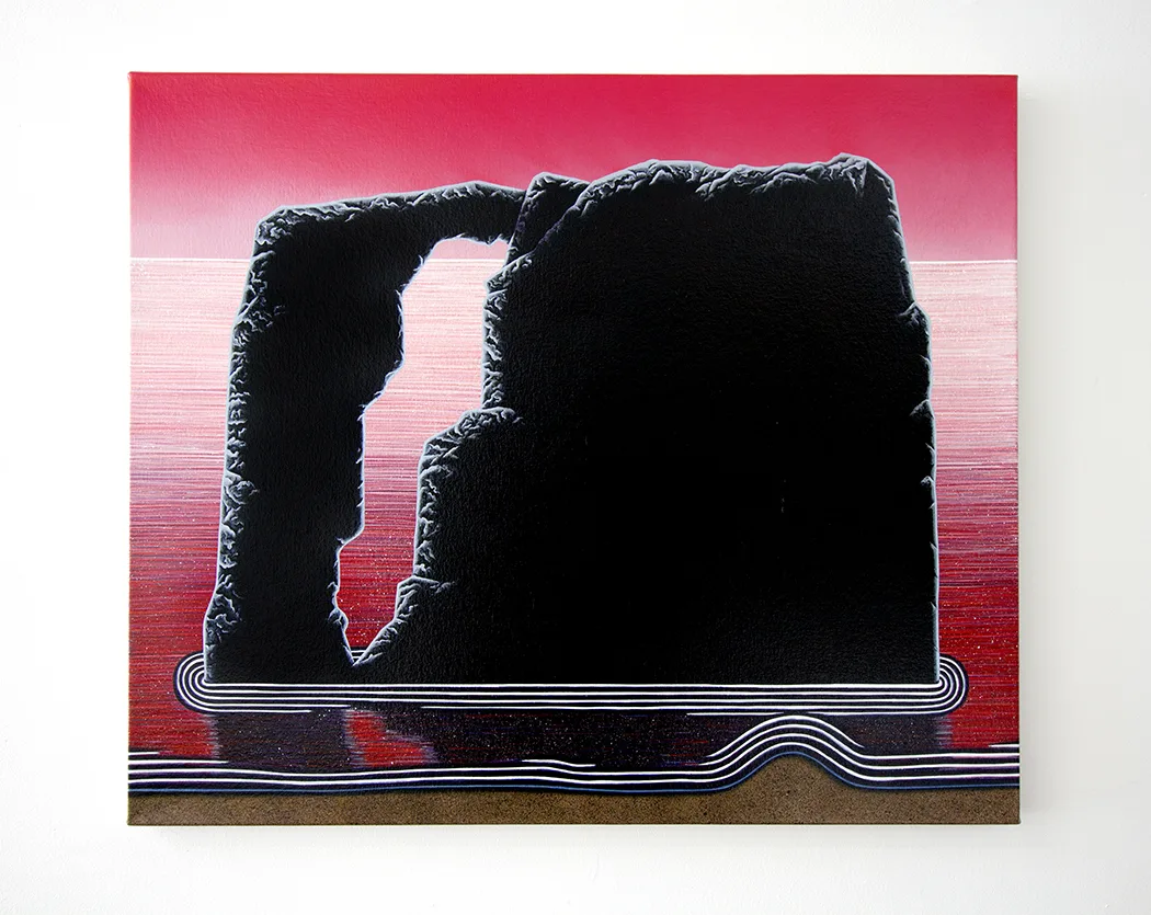 East, West, East, West, 2018 Acrylic on canvas 25 x 30 inches