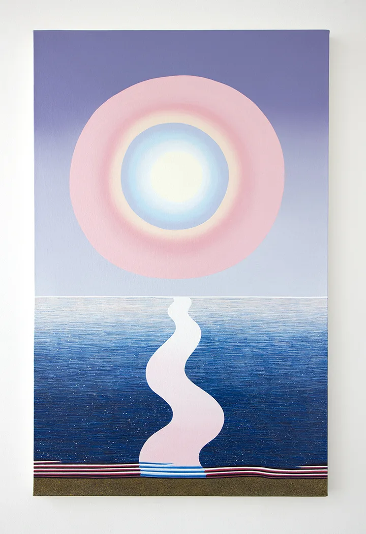 Will-o'-the-wisp, 2018 by Matthew F Fisher Acrylic on canvas, 40 x 25 inches