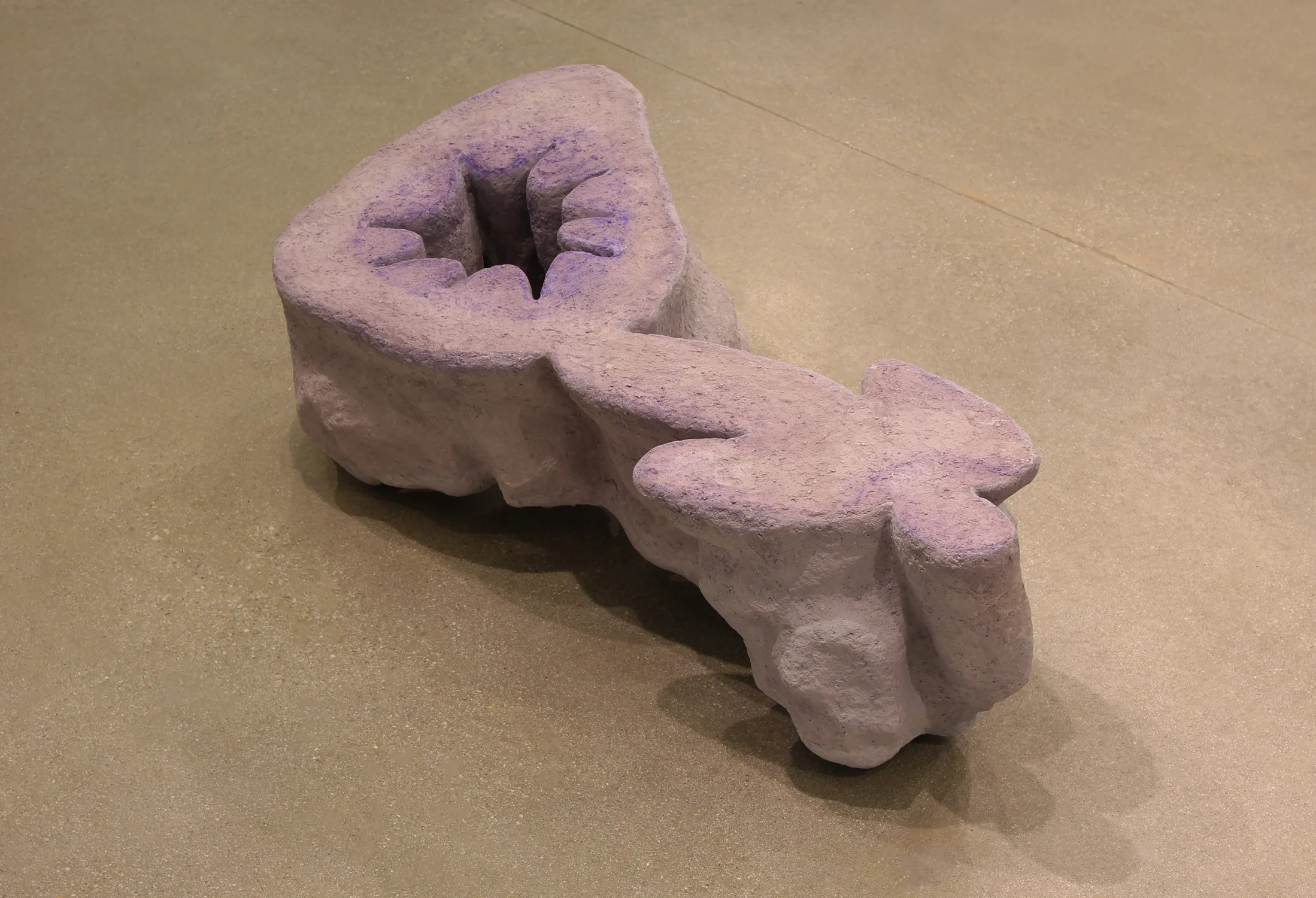 Debris #1, 2018 by Nasim Hantehzadeh, Concrete and dry pastel on Styrofoam 44 x 21 x 13 inches