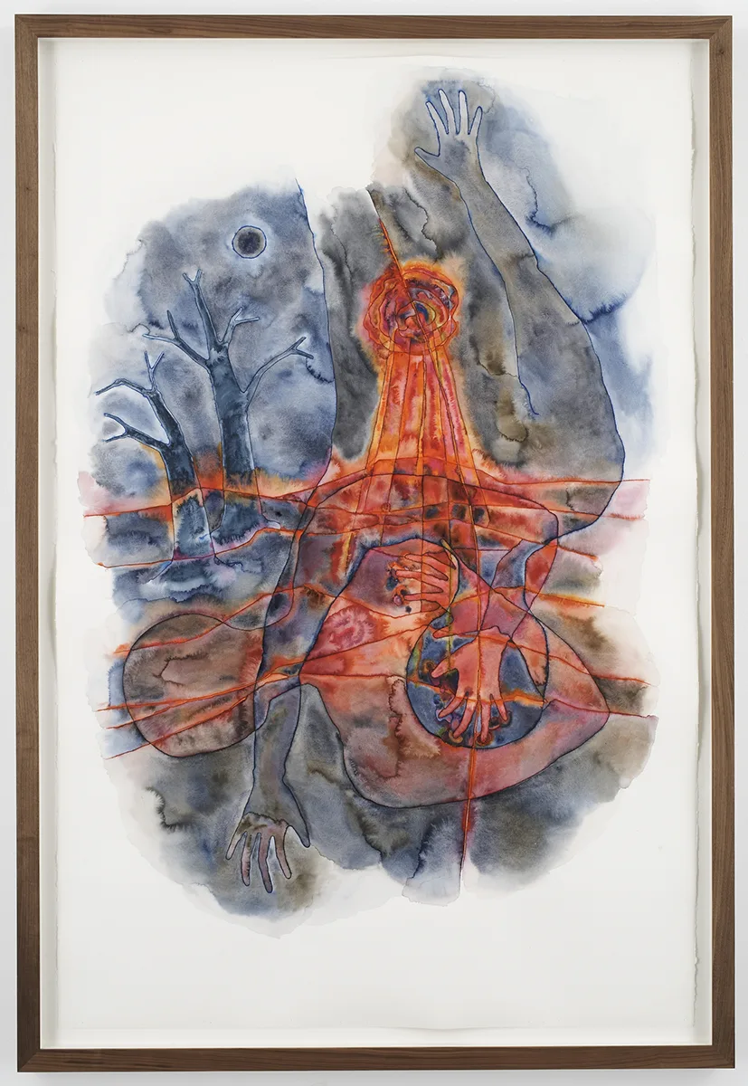 Untitled by Katy Schimert, Watercolor on paper Framed: 83 1/4 x 57 x 2 1/2 inches