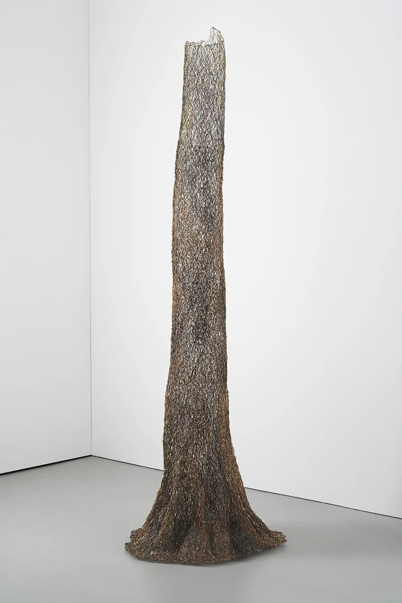 Untitled by Katy Schimert, wire, 115 x 32 x 32 inches