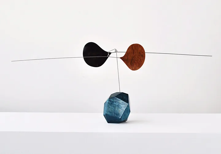 Karolina Maszkiewicz Kyanaite, 2016 Wood, veneer, stainless steel, paint, lacquer 27.5 x 12 x 6 inches (variable)