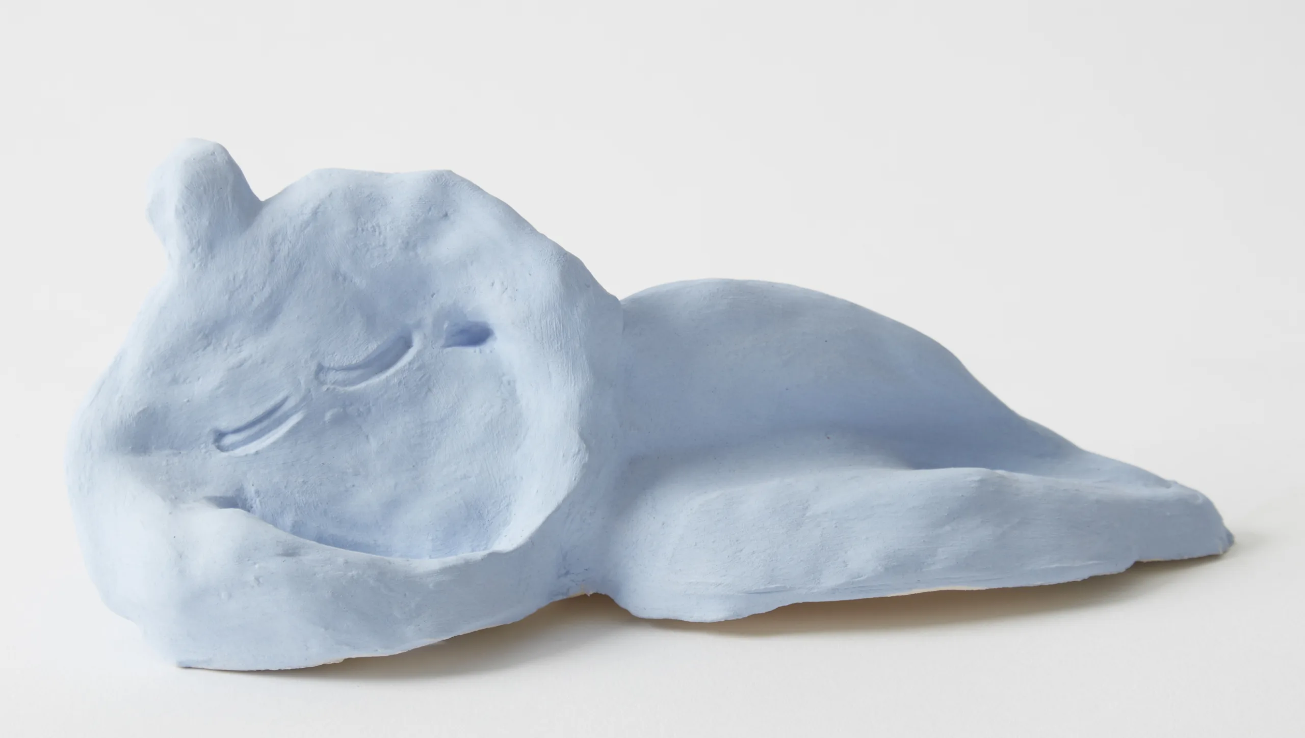 Blue Form by Lilian Martinez, ceramic, 2.75 x 7.5 x 2 inches