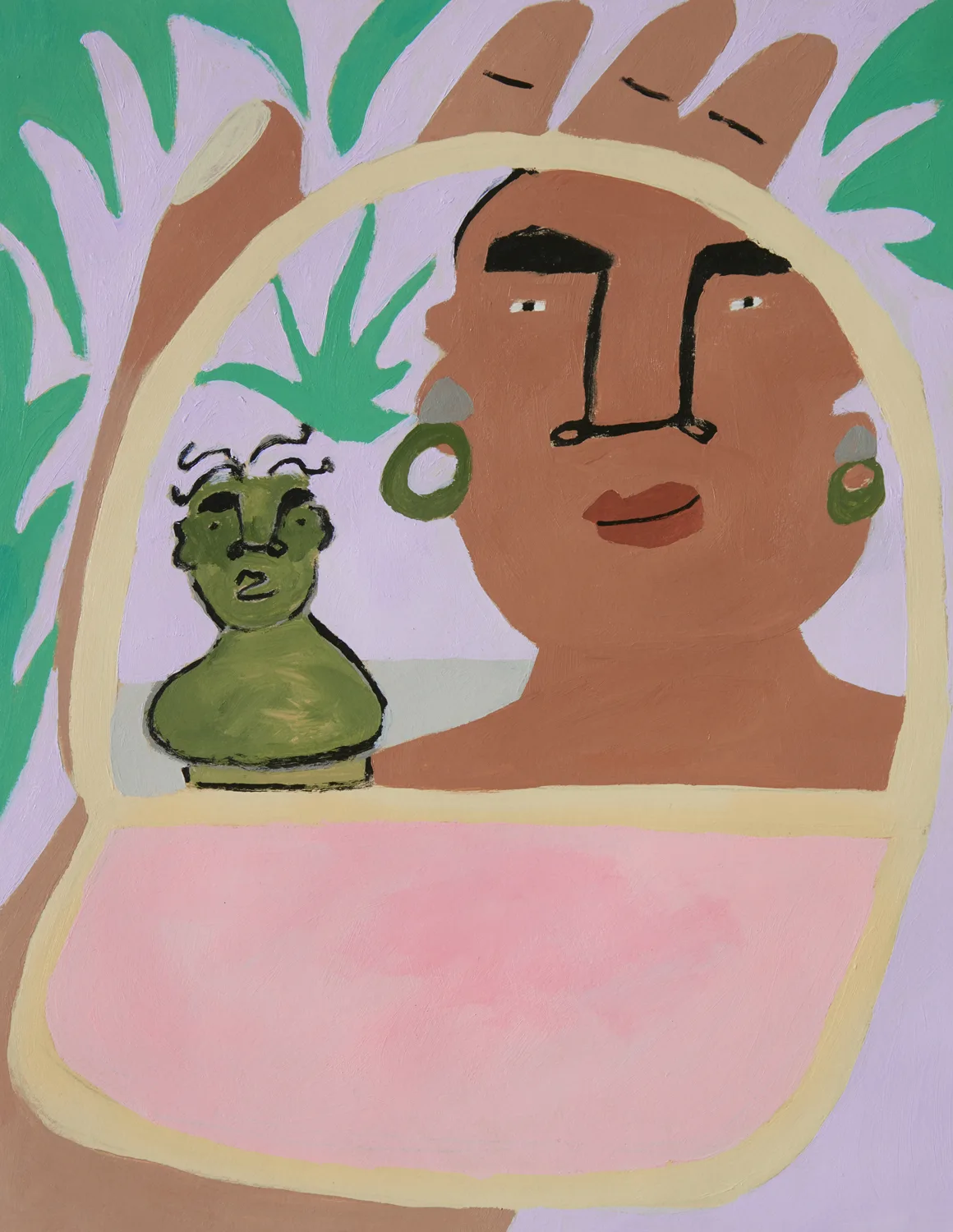 Compact by Lilian Martinez, acrylic on paper, 11 x 8.5 inches